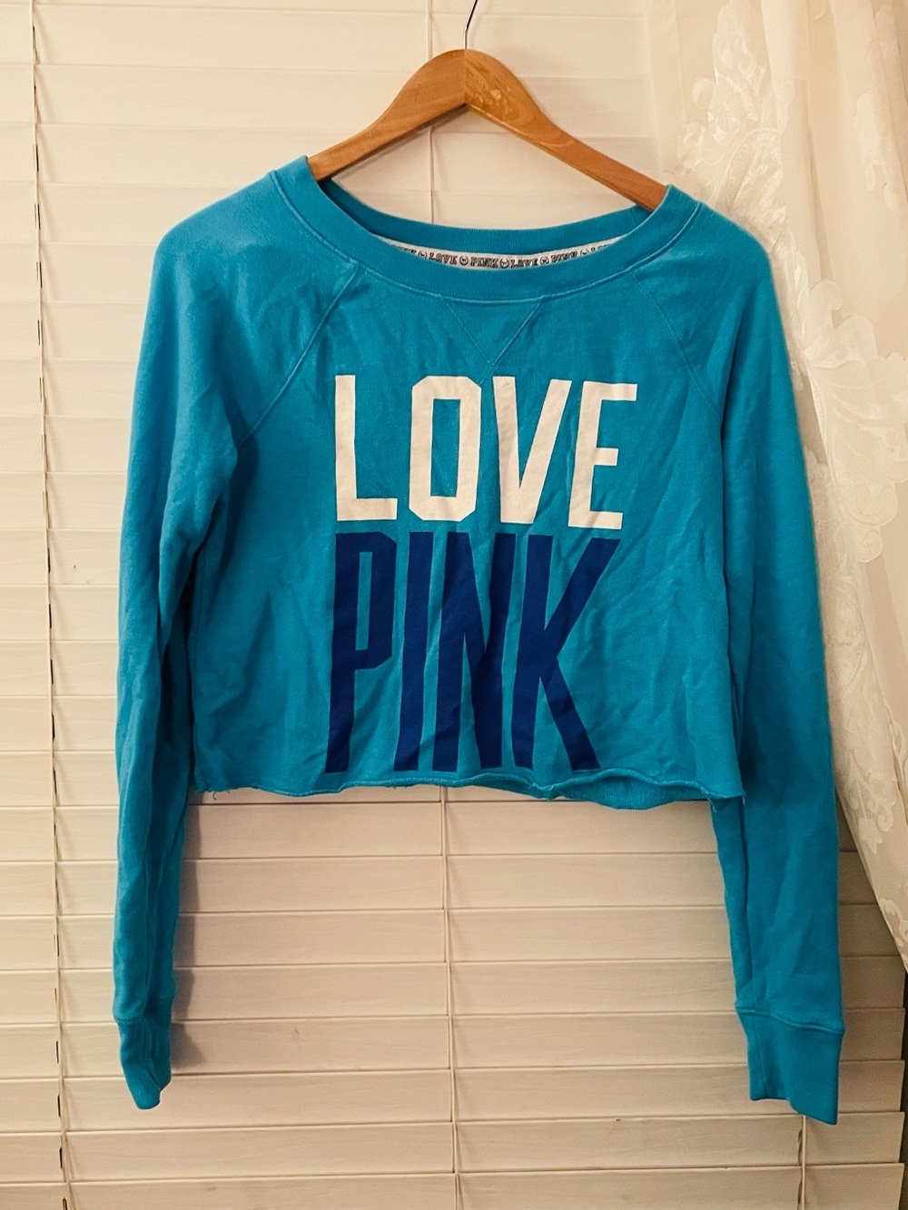 Victoria's Secret PINK Teal Crewneck Sweatshirt